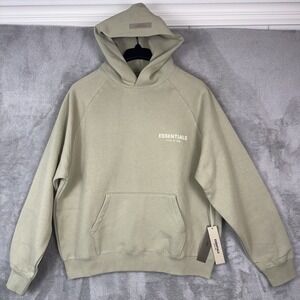 Essentials Fear Of God Hoodie Sea Foam Color Size Medium Half-size Oversized NWT
